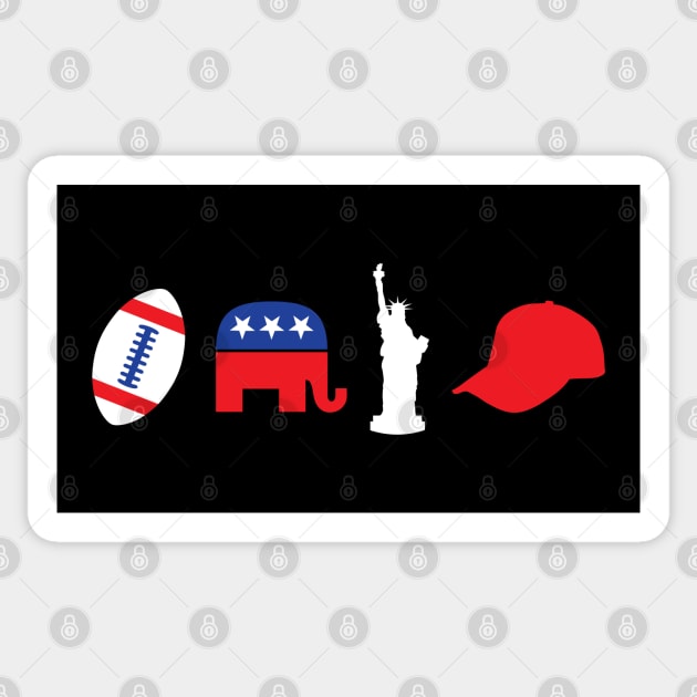 Life Liberty Football American Republican Sticker by machmigo